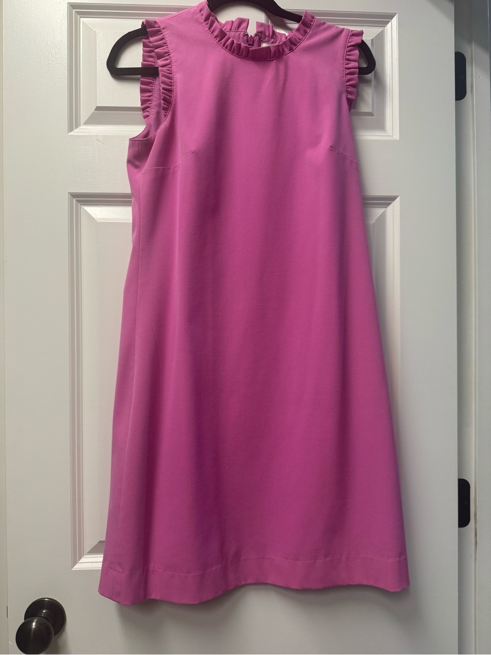 J. Crew Pink Ruffle-Trim Sleeveless Dress